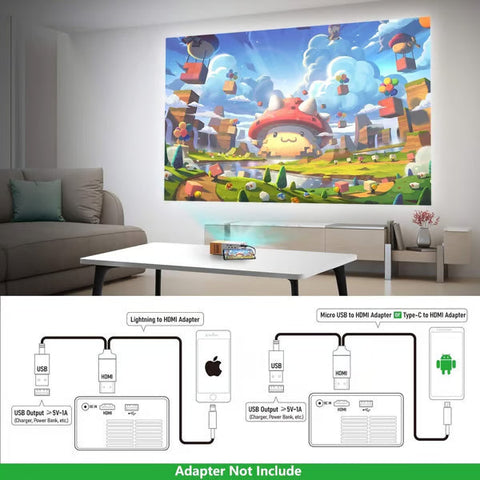 Portable Smart 1080P Movie Projector