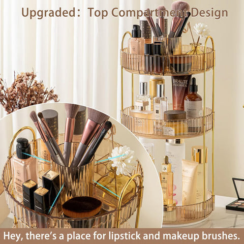 Rotating Makeup Organizer for Vanity