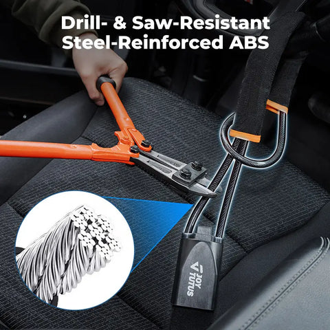 Steering Wheel Lock Seat Belt Universal Anti Theft Car Device Prevention