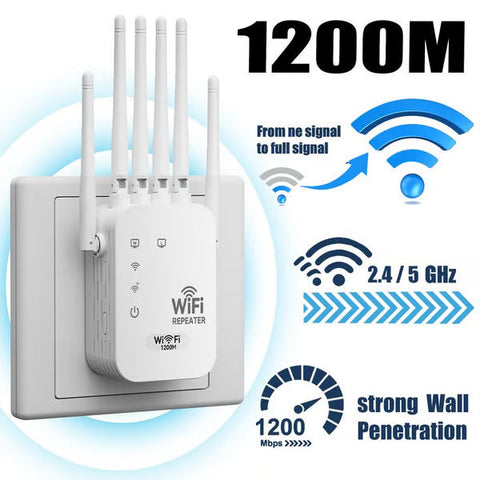 📶WiFi Extender 6-Antenna Strong Signal🚀⚡